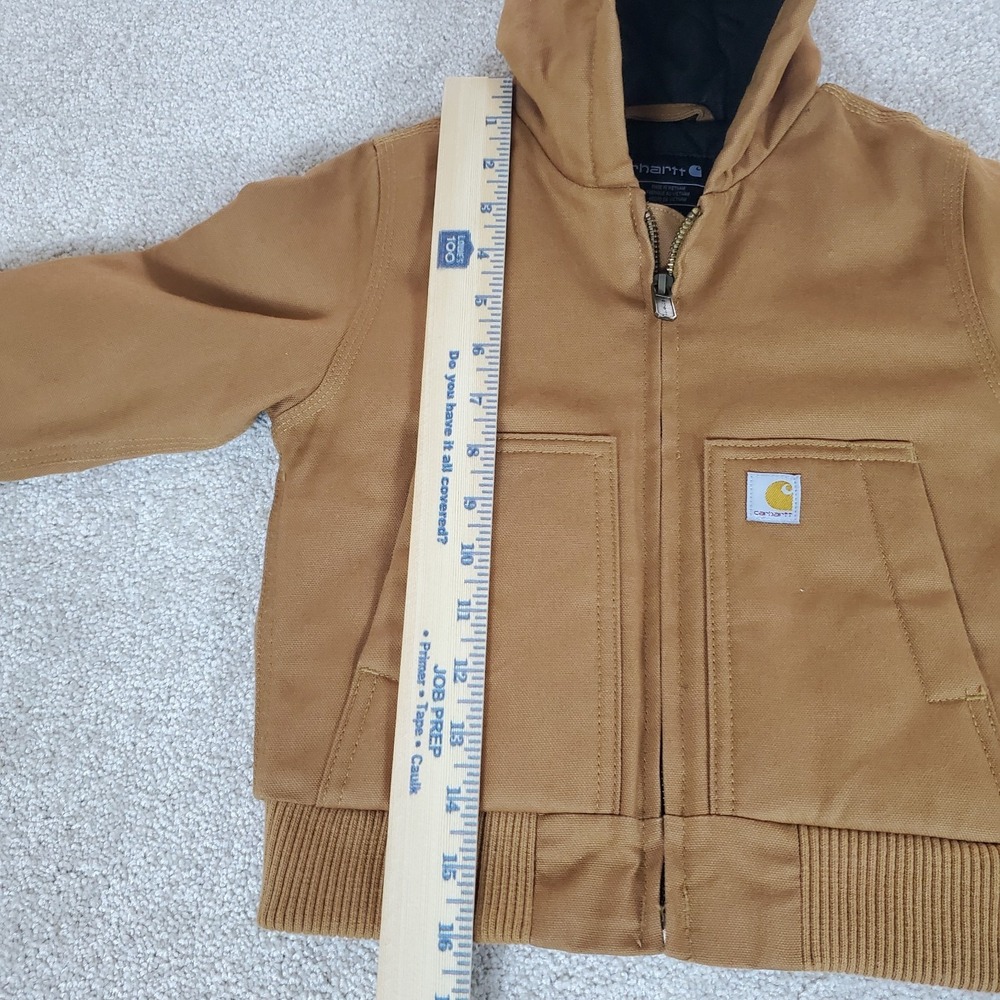 Carhartt Jacket Toddler Size 2T Brown Insulated Duck Canvas Hooded Rugged - Picture 6 of 16